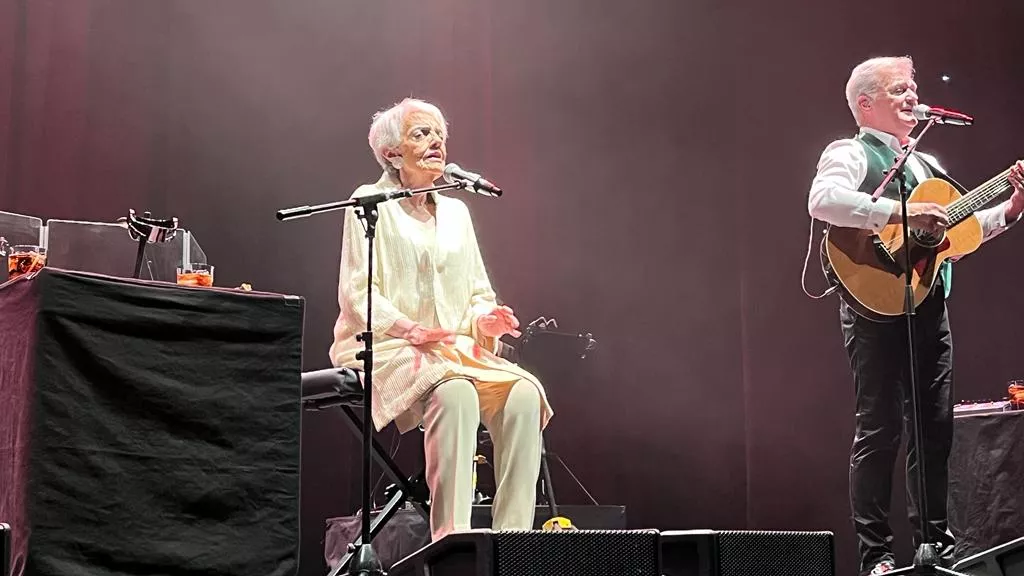 Amaya durante el concierto de El Consorcio en el Palacio de Congresos de Huesca, Foto: Mercedes Manterola