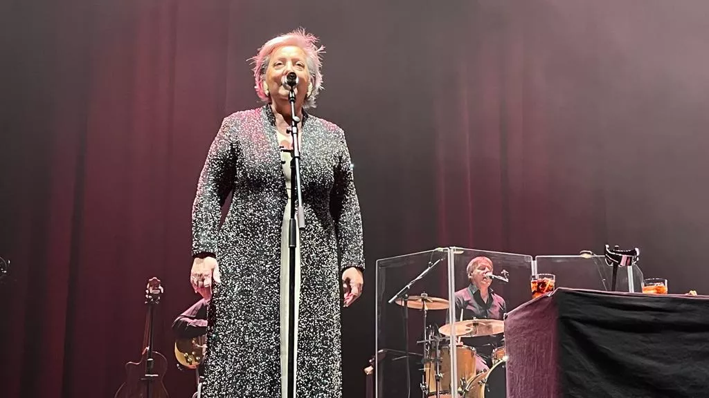 Estíbaliz durante el concierto de El Consorcio en el Palacio de Congresos de Huesca, Foto: Mercedes Manterola