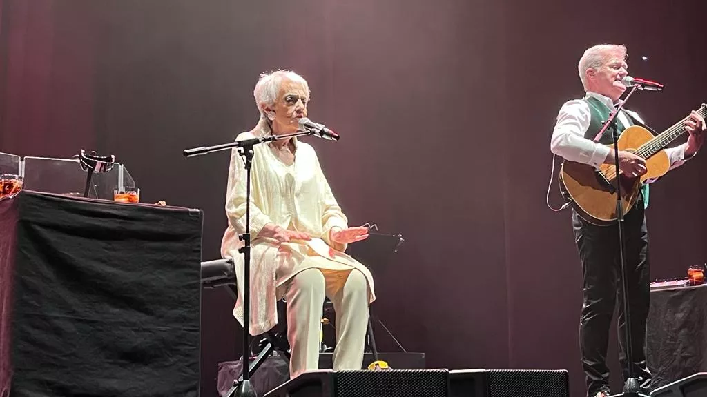 Amaya durante el concierto de El Consorcio en el Palacio de Congresos de Huesca, Foto: Mercedes Manterola