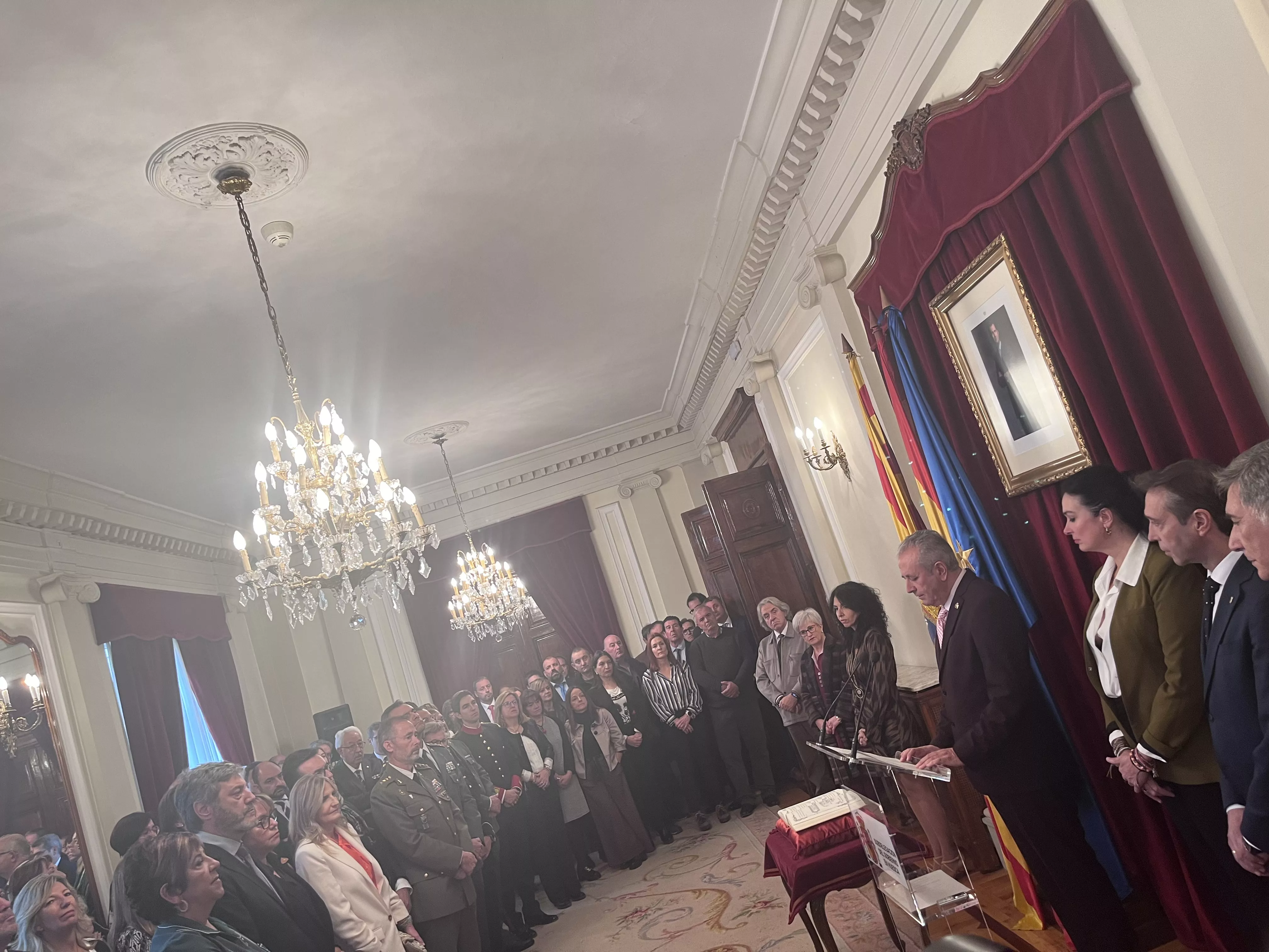 Celebración del 45 aniversario de la Constitución en la Subdelegación del Gobierno en Huesca. Foto Mercedes Manterola