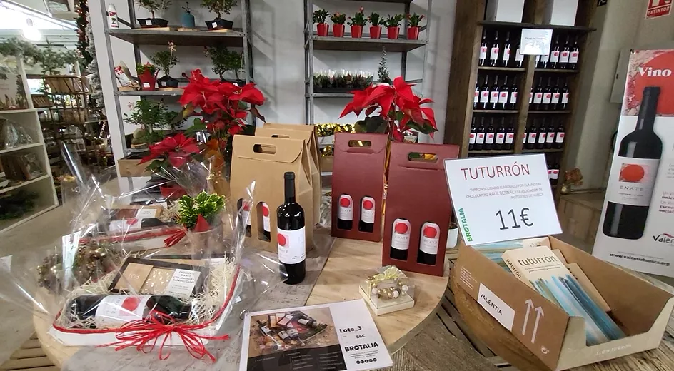 Cestas y productos que se pueden encontrar en Brotalia. Foto Mercedes Manterola