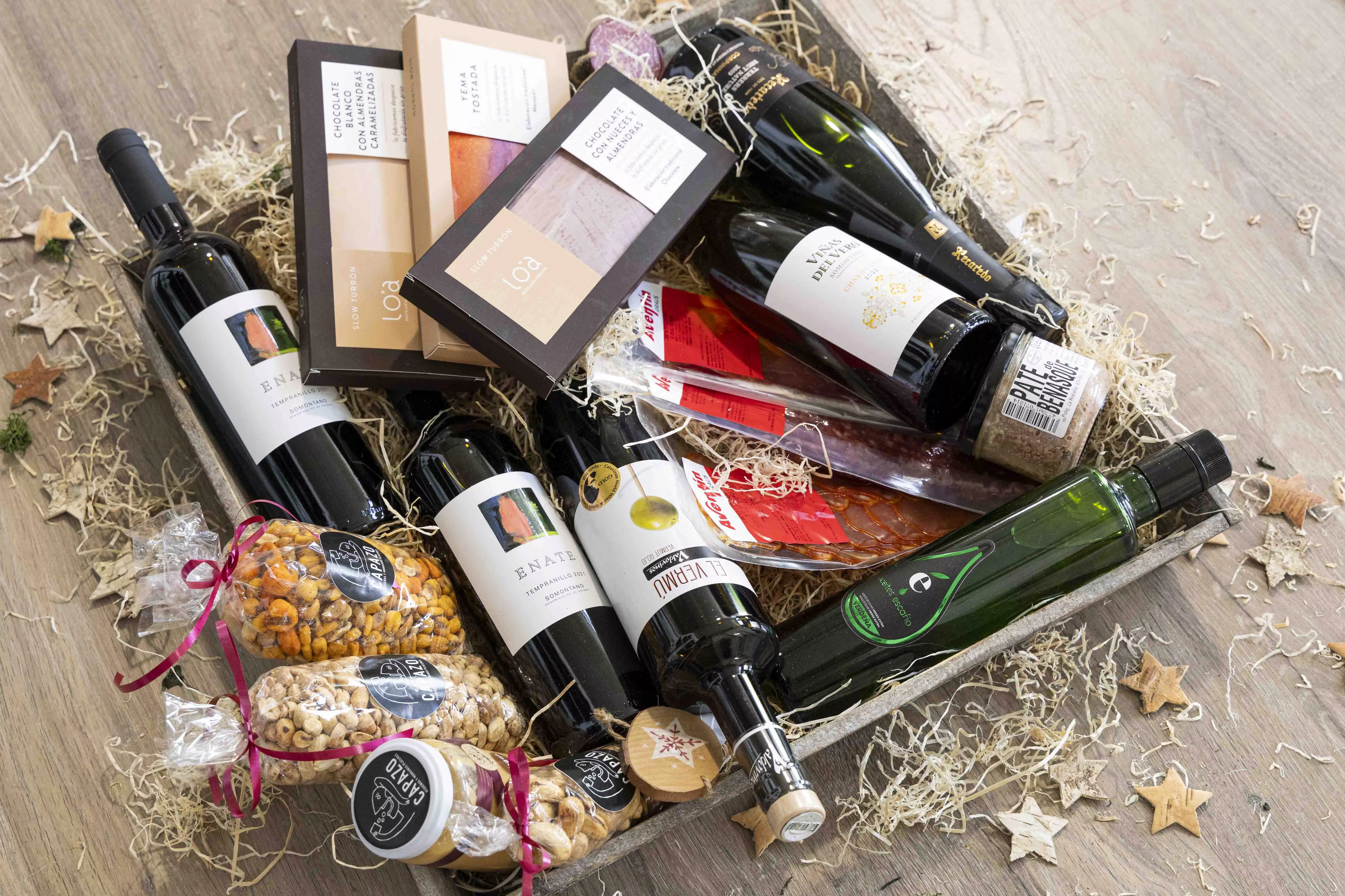 Una de las cestas de Navidad.