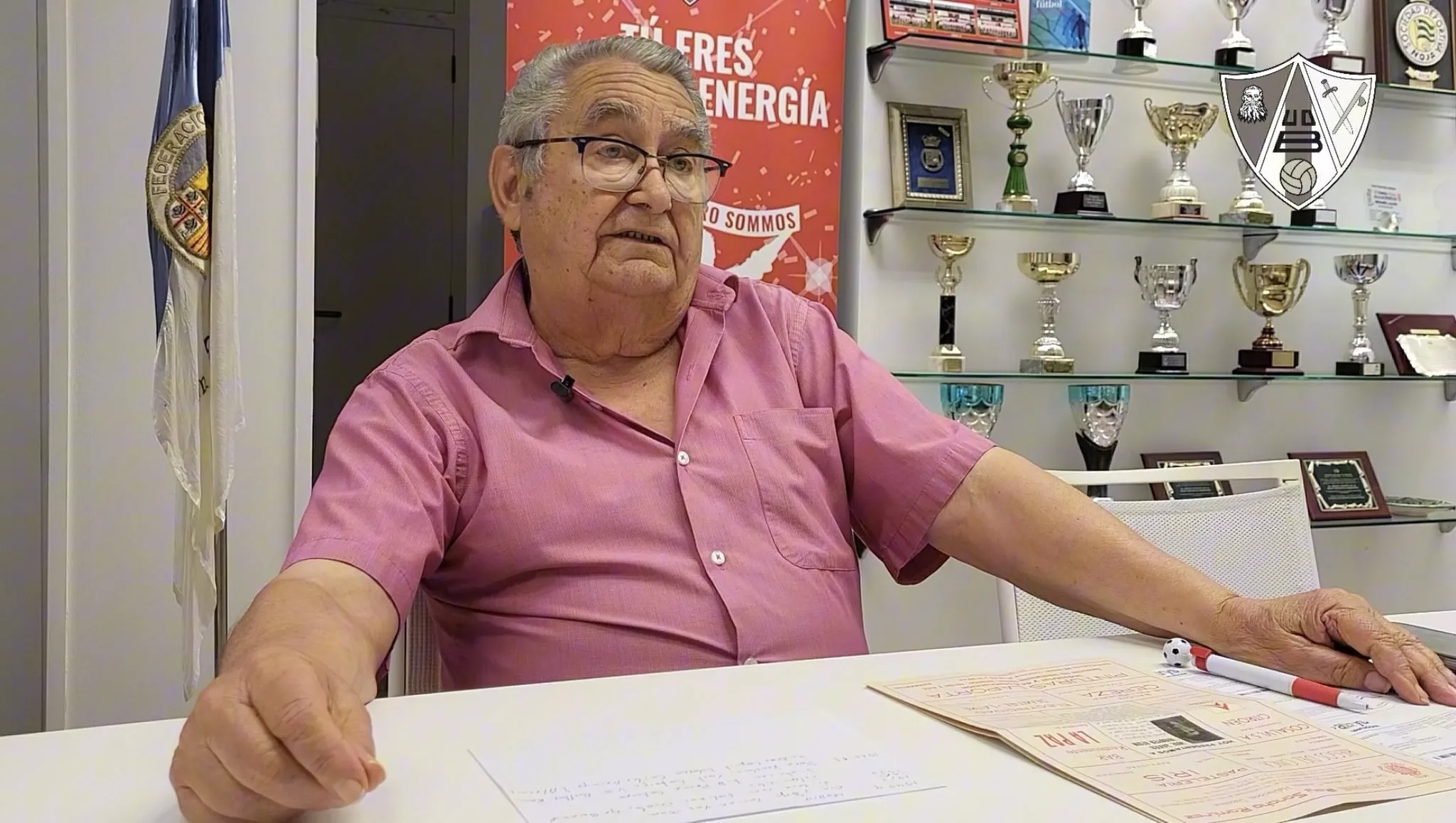 Carmelo Uruel, fiel aficionado de la UD Barbastro.