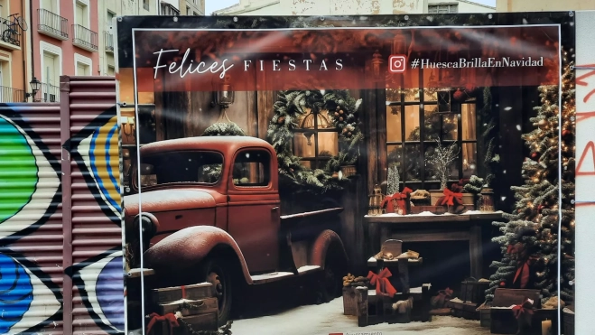 Uno de los photocall en Huesca Uno de los photocall en Huesca