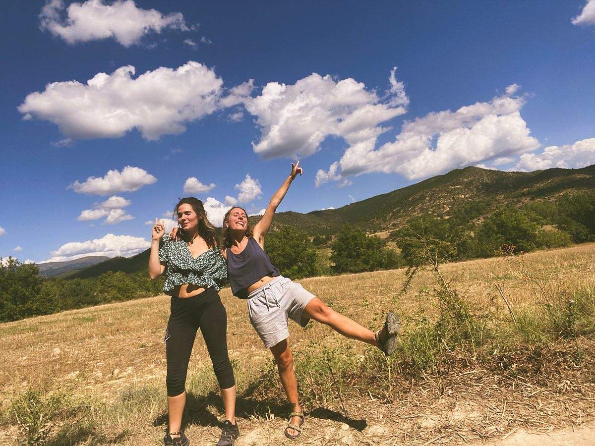 Dúo Ixeya que actúan este viernes en el salto de Bierge
