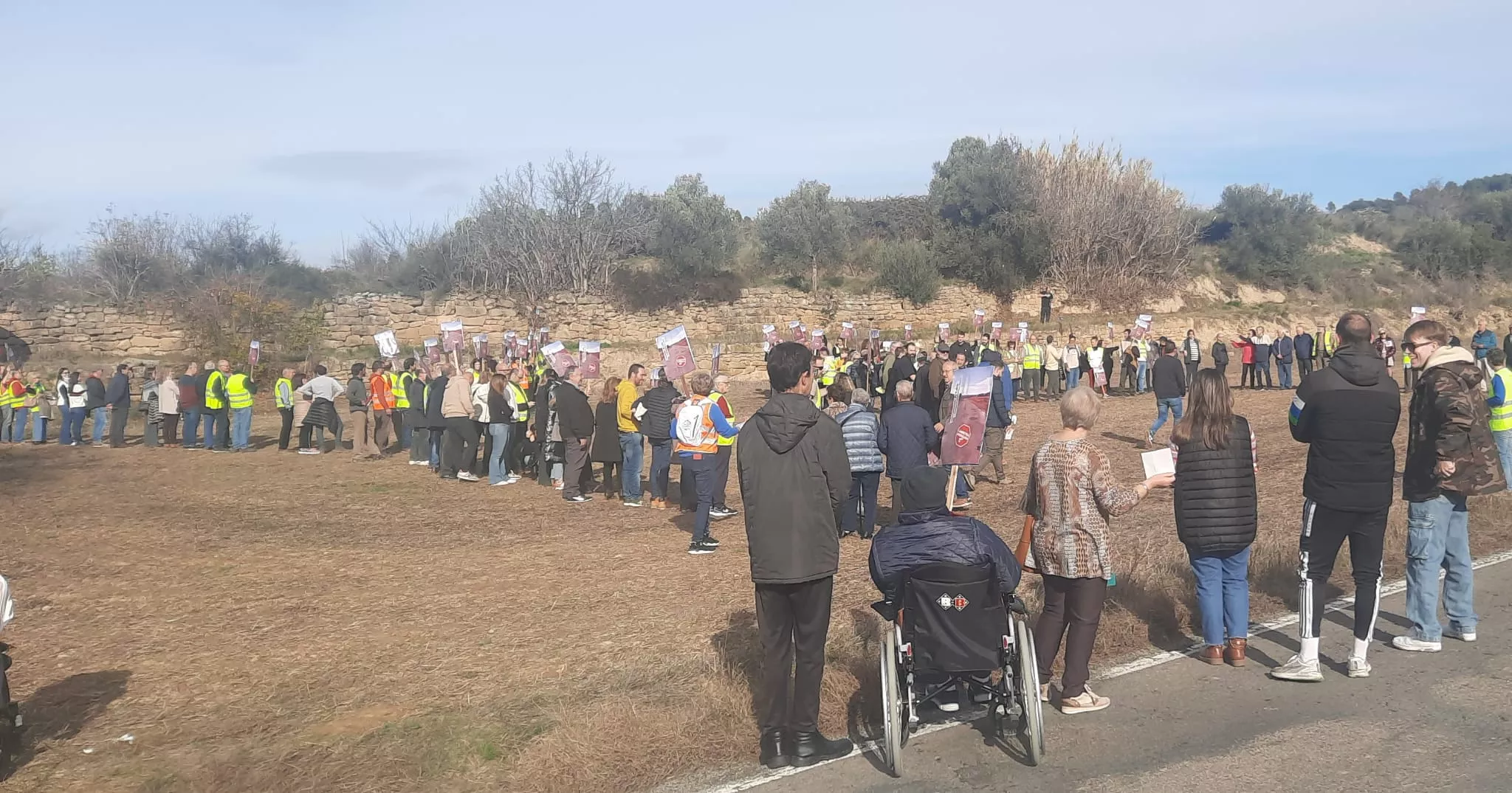 Movilización para pedir la mejora urgente de la carretera A 125 