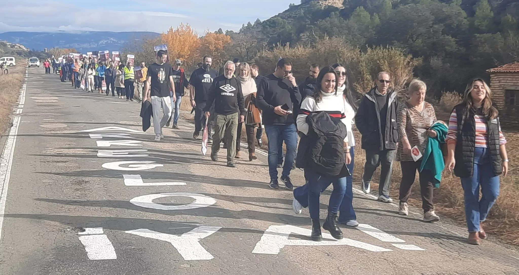Movilización para pedir la mejora urgente de la carretera A 125 