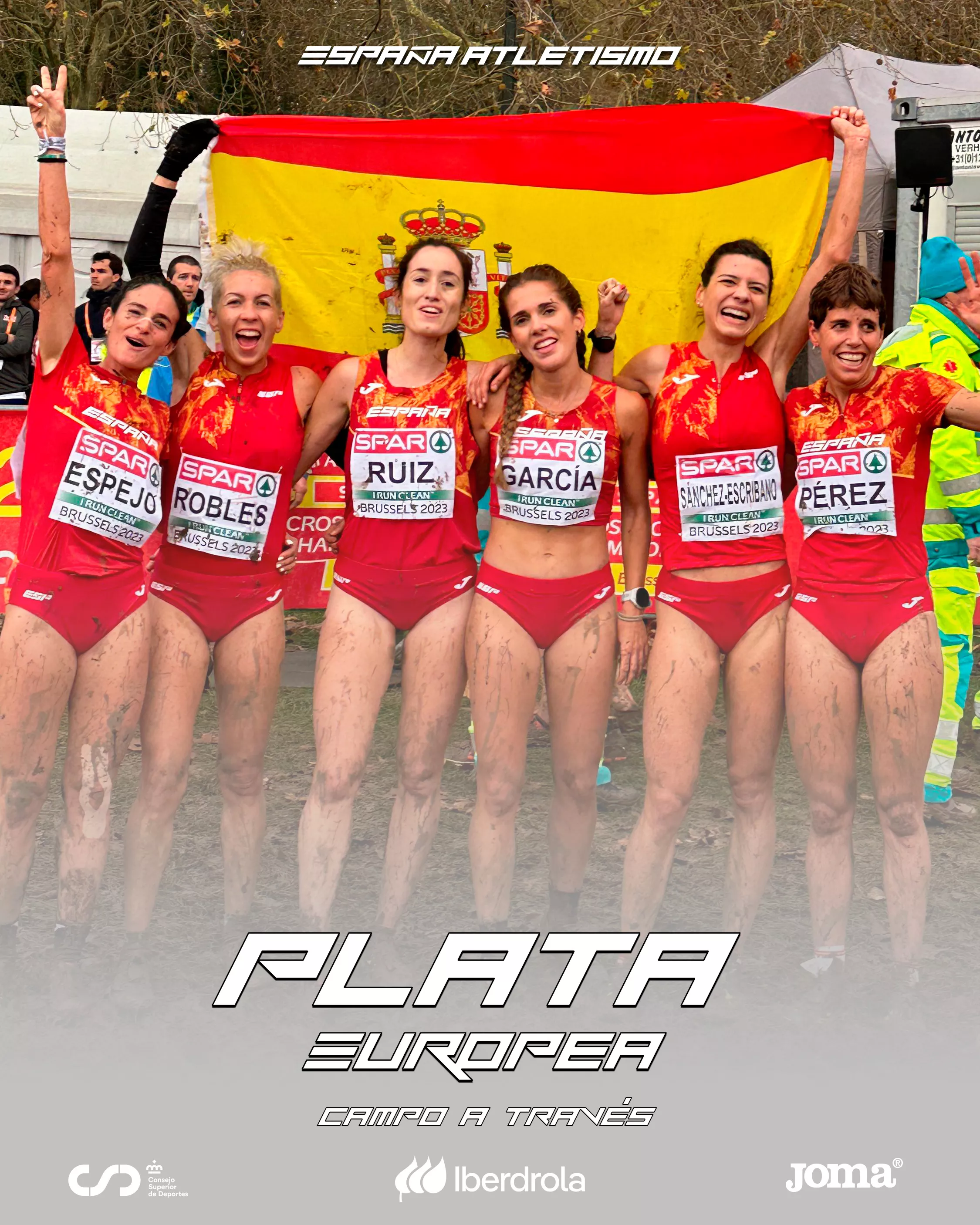 España, plata en Bruselas. Foto RFEA