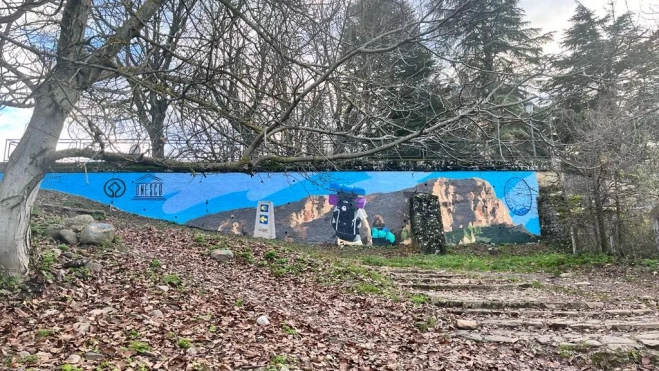 Mural de Pablo Zárate en Jaca.