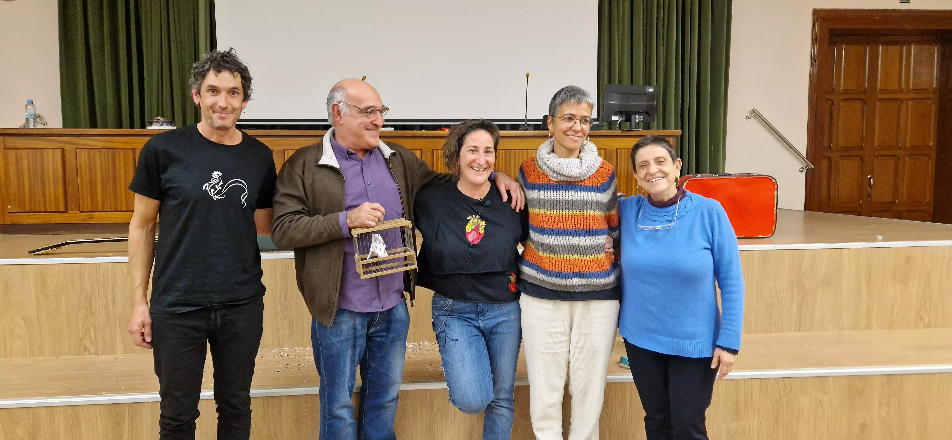 Pablo Borderías, Paco Paricio, Eva Paricio, Rosa Mai y Pilar Amorós. Foto Myriam Martínez 