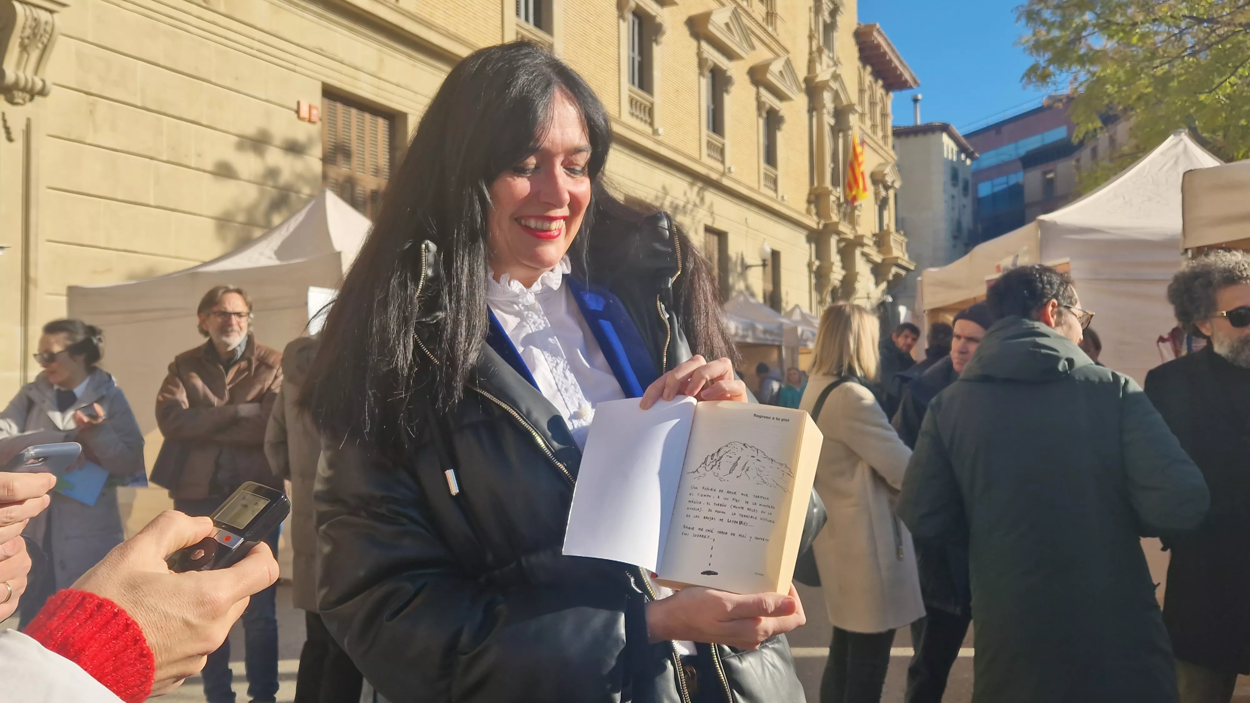 Lorena Orduna. en la Iniciativa Libros que importan en Huesca. Foto Myriam Martínez