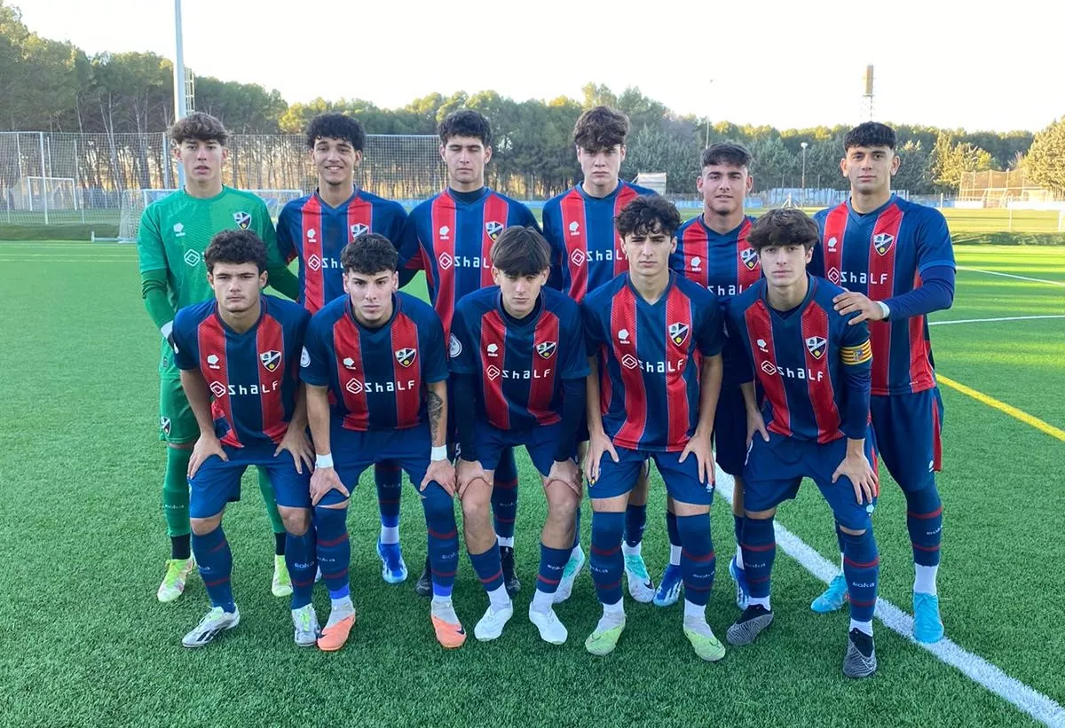 Once del Huesca DHJ en su victoria ante el Gavà.