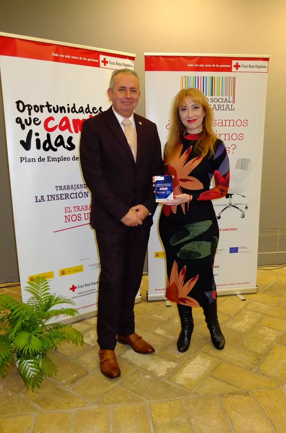 José Carlos Campo con Antonia Alcauza, de Alcampo