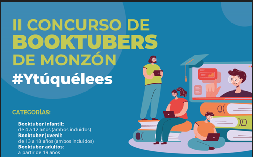 Parte del cartel del concurso de 'booktubers' de Monzón que celebra su segunda edición