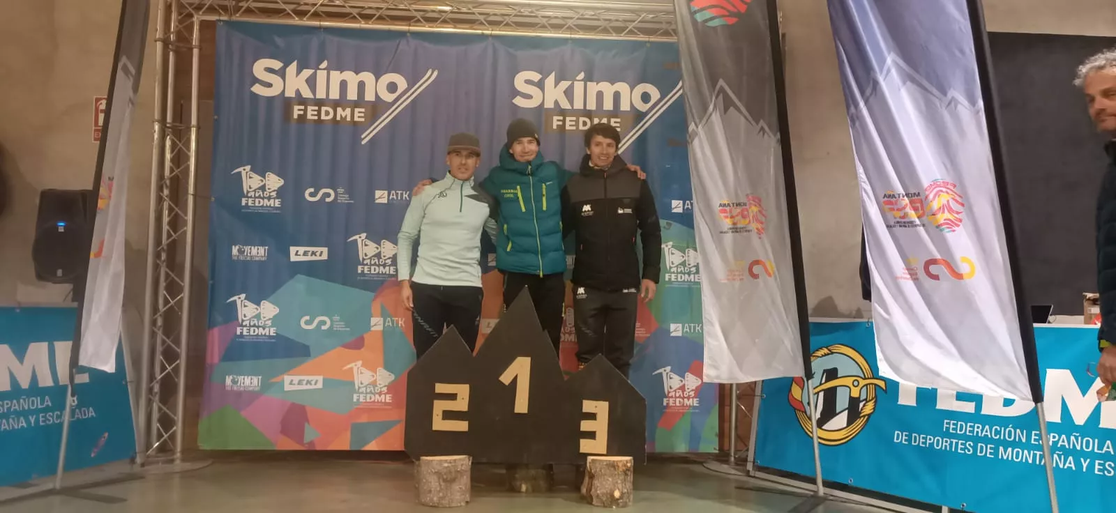 Podio Miguel Caballero y Jorge Catalán en sprint