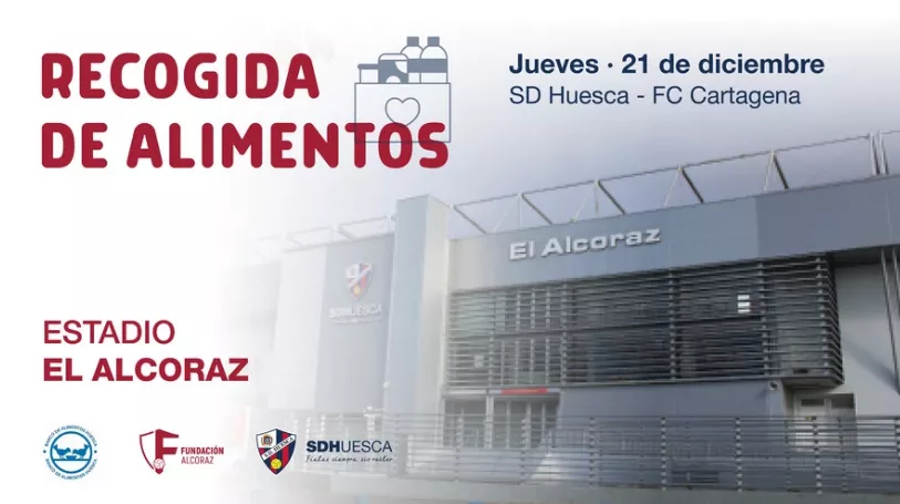 El Huesca impulsa una campaña de recogida de alimentos El Huesca impulsa una campaña de recogida de alimentos