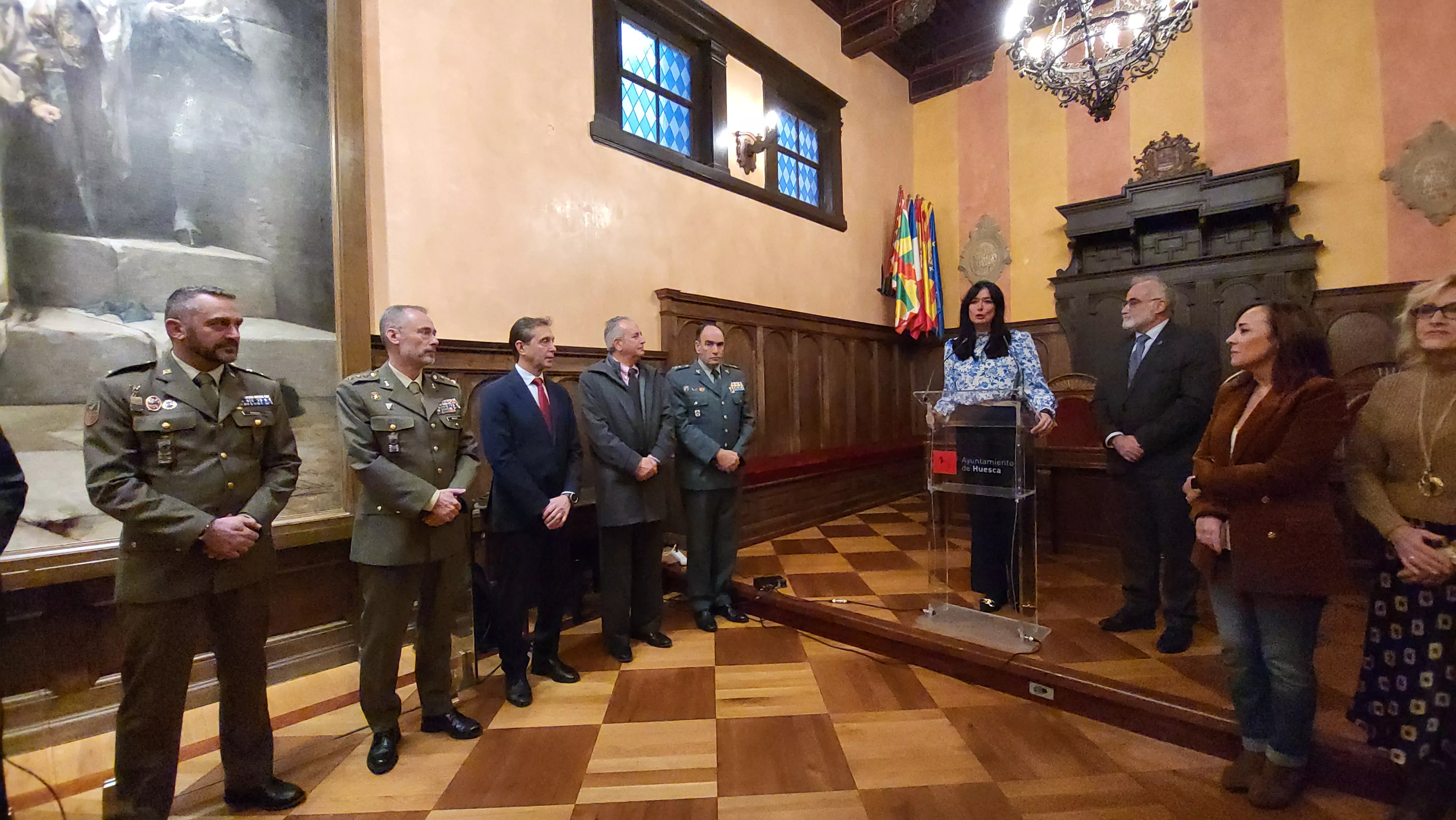 Acto de homenaje a la figura del Justicia de Aragón en el Ayuntamiento de Huesca. Foto Mercedes Manterola