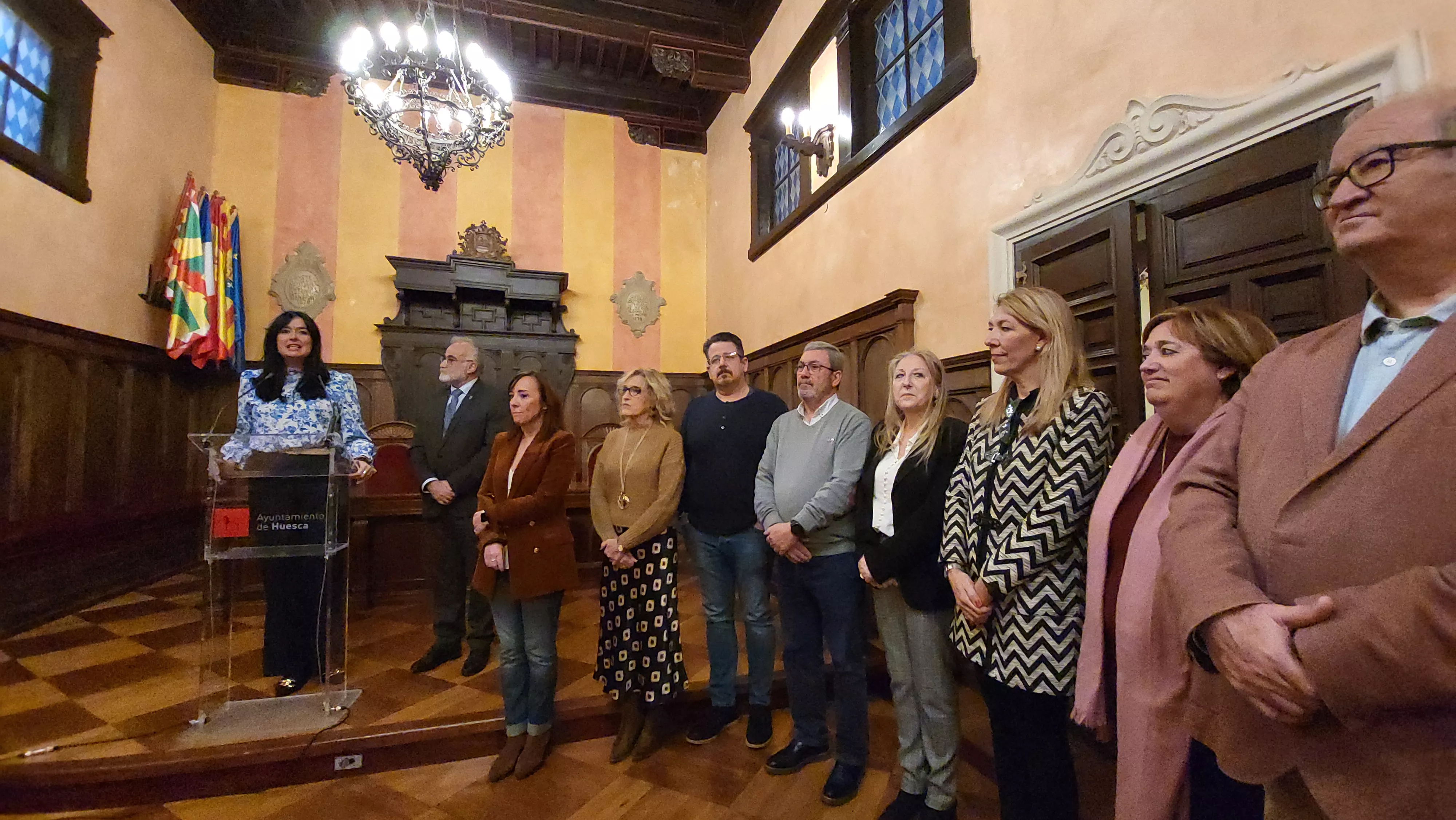 Acto de homenaje a la figura del Justicia de Aragón en el Ayuntamiento de Huesca. Foto Mercedes Manterola