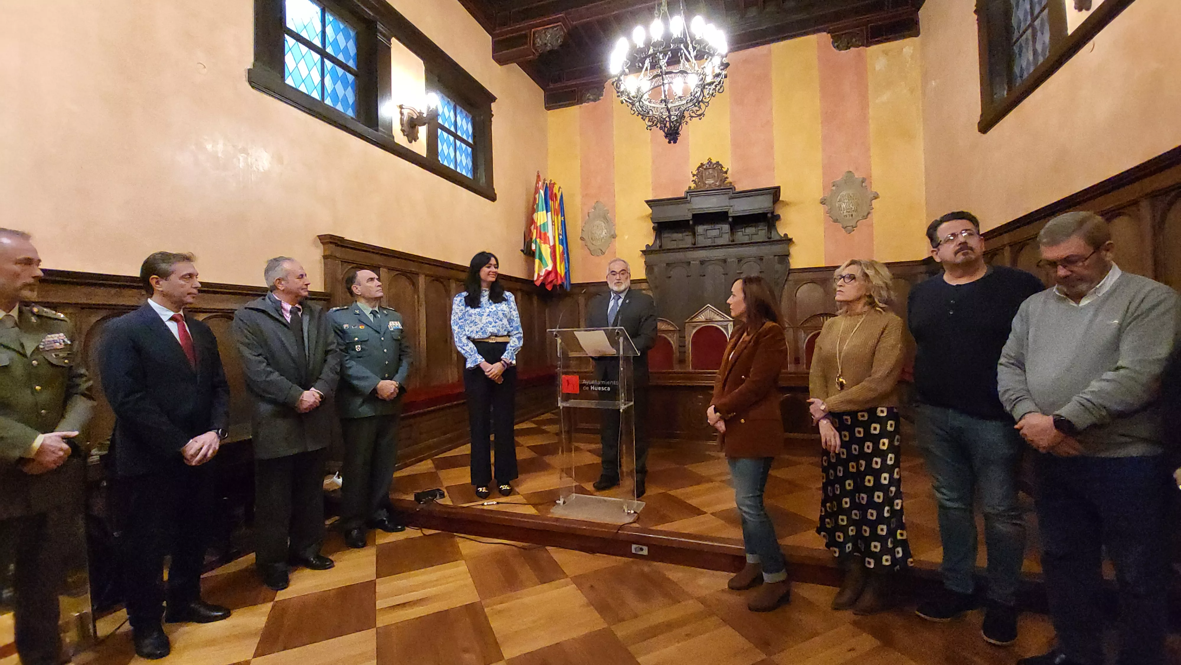 Acto de homenaje a la figura del Justicia de Aragón en el Ayuntamiento de Huesca. Foto Mercedes Manterola