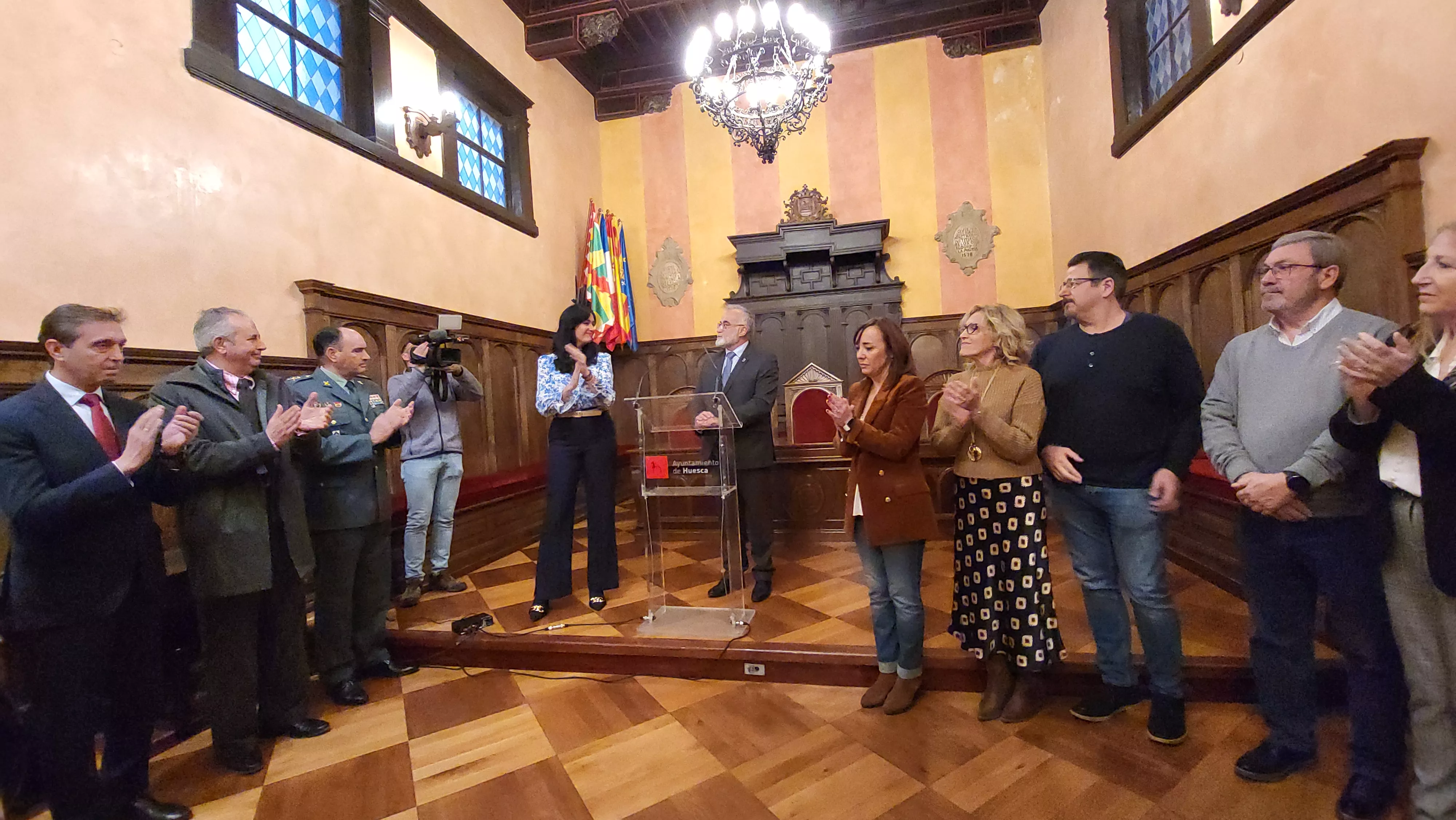 Acto de homenaje a la figura del Justicia de Aragón en el Ayuntamiento de Huesca. Foto Mercedes Manterola