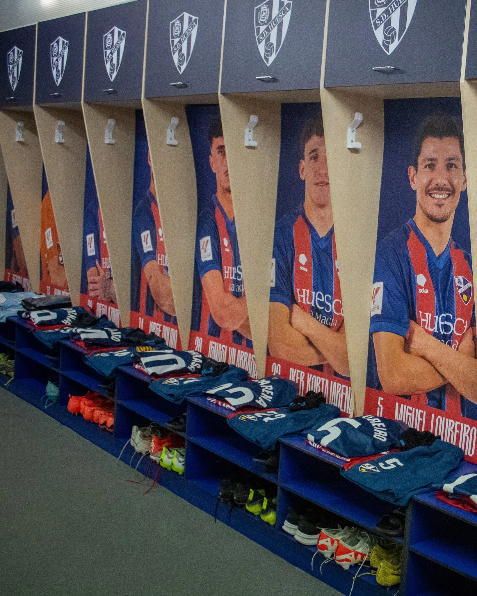 El vestuario del Huesca, preparado. El vestuario del Huesca, preparado.