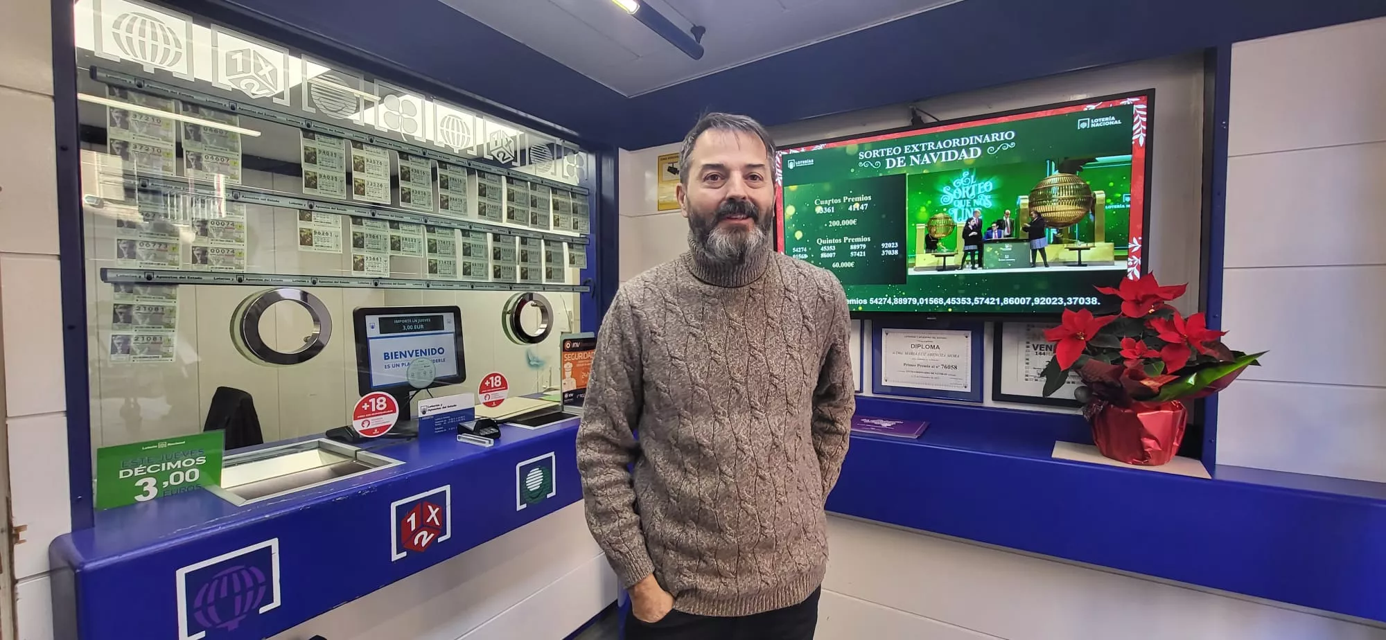 José Antonio Rufas, en la Administración número 1 de Huesca, que ha repartido 1,7 millones. José Antonio Rufas, en la Administración número 1 de Huesca, que ha repartido 1,7 millones.