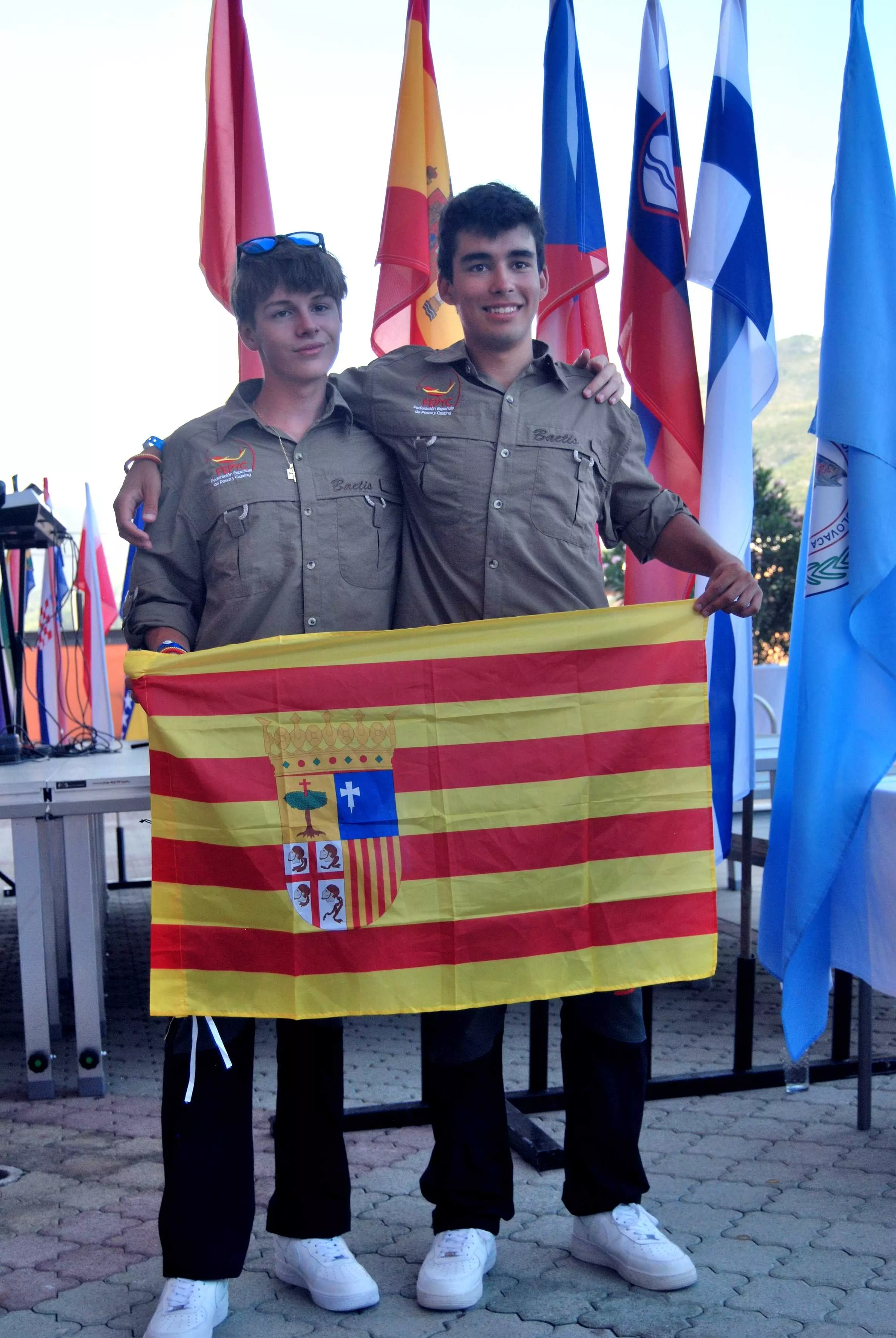 Diego Blanco y Lorién Ortega representando a España en el mundial