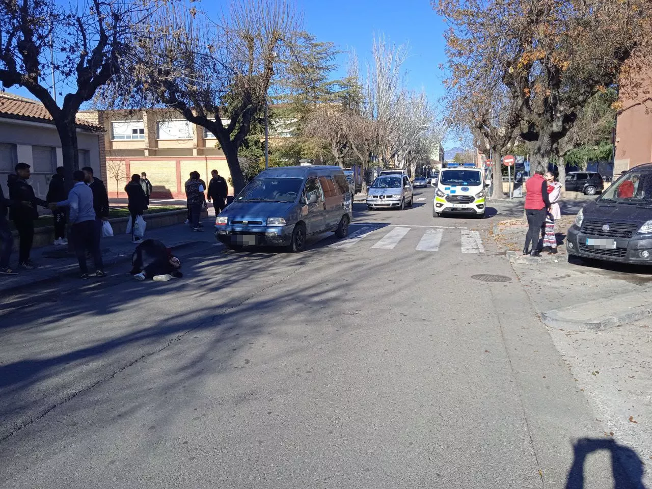 Imagen del punto donde se ha producido el accidente entre las calles Valencia y Pío XII. 