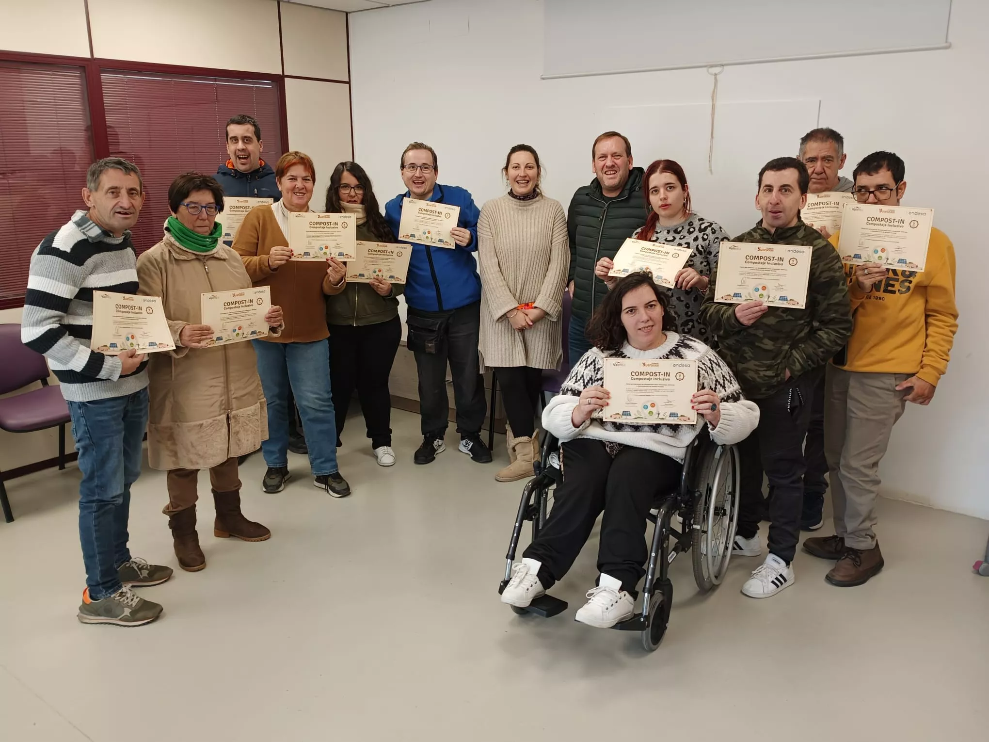 Diplomados de Valentia en el Bajo Cinca sobre compostaje inclusivo