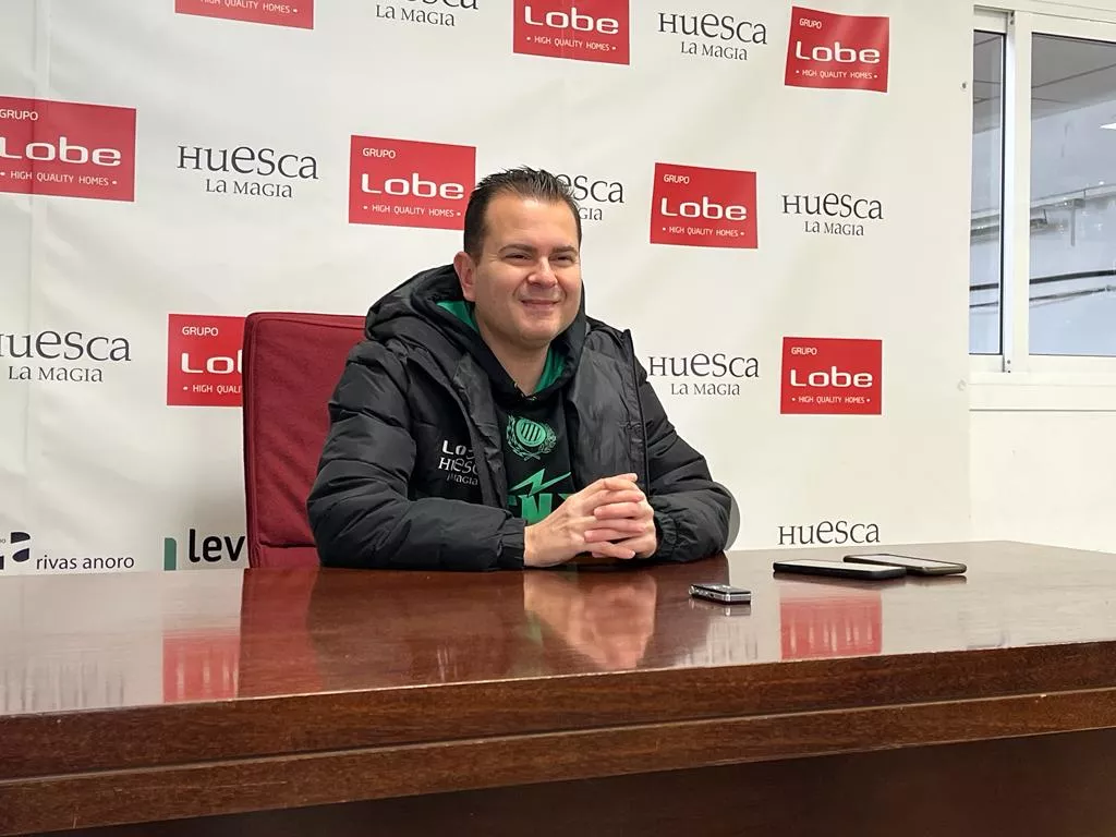 Rafa Sanz, entrenador de Lobe Huesca. Foto: A. Mora