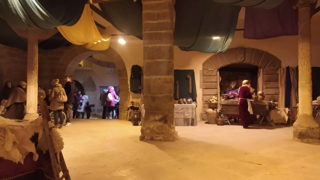 Mercado del belén viviente de Sena. Mercado del belén viviente de Sena.