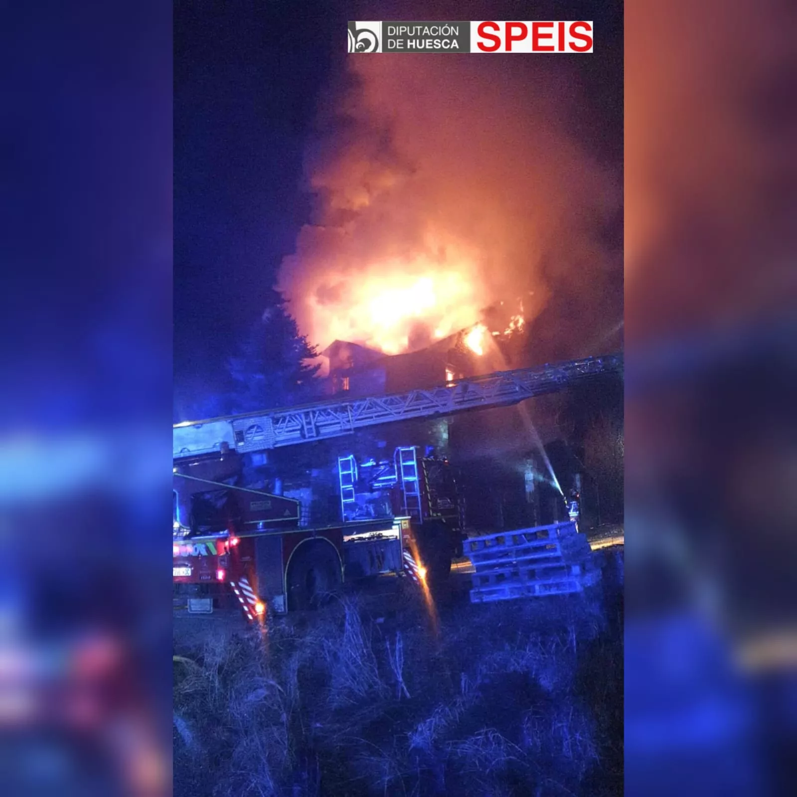 Incendio en una vivienda unifamiliar de la localidad de Sahún.