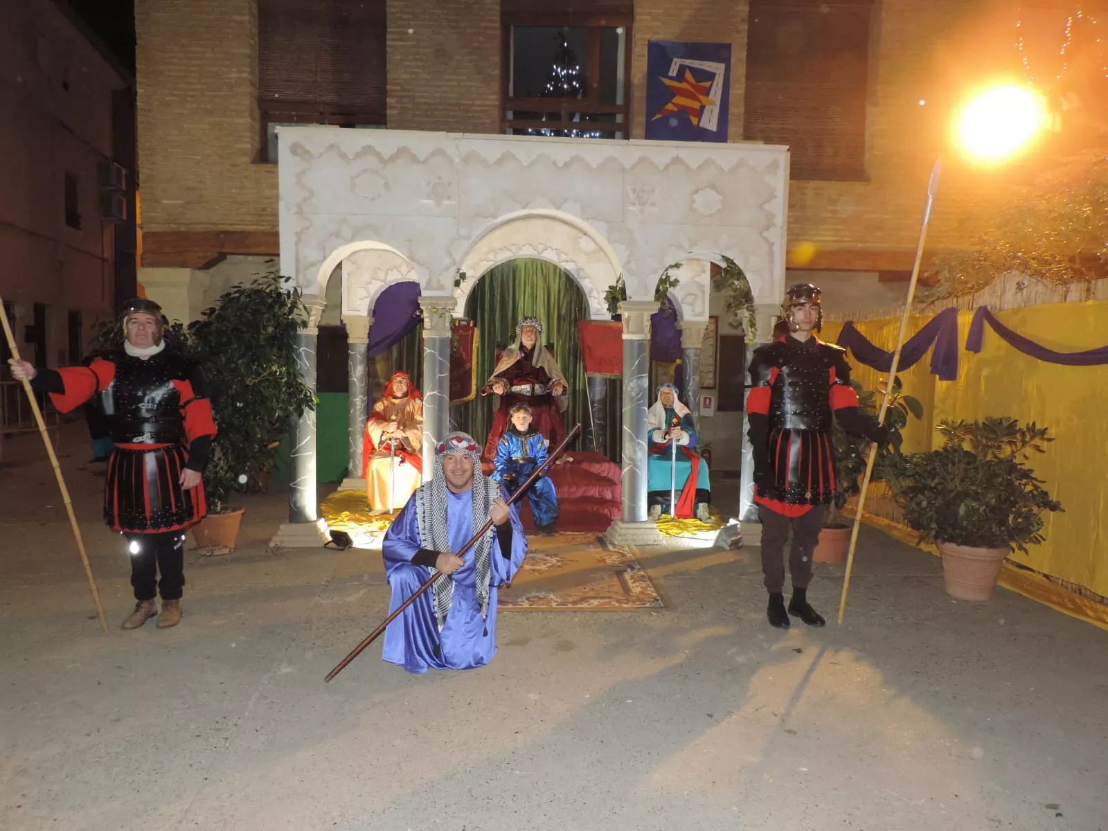 Herodes, una de las escenas del belén viviente y teatralizado de Sena.