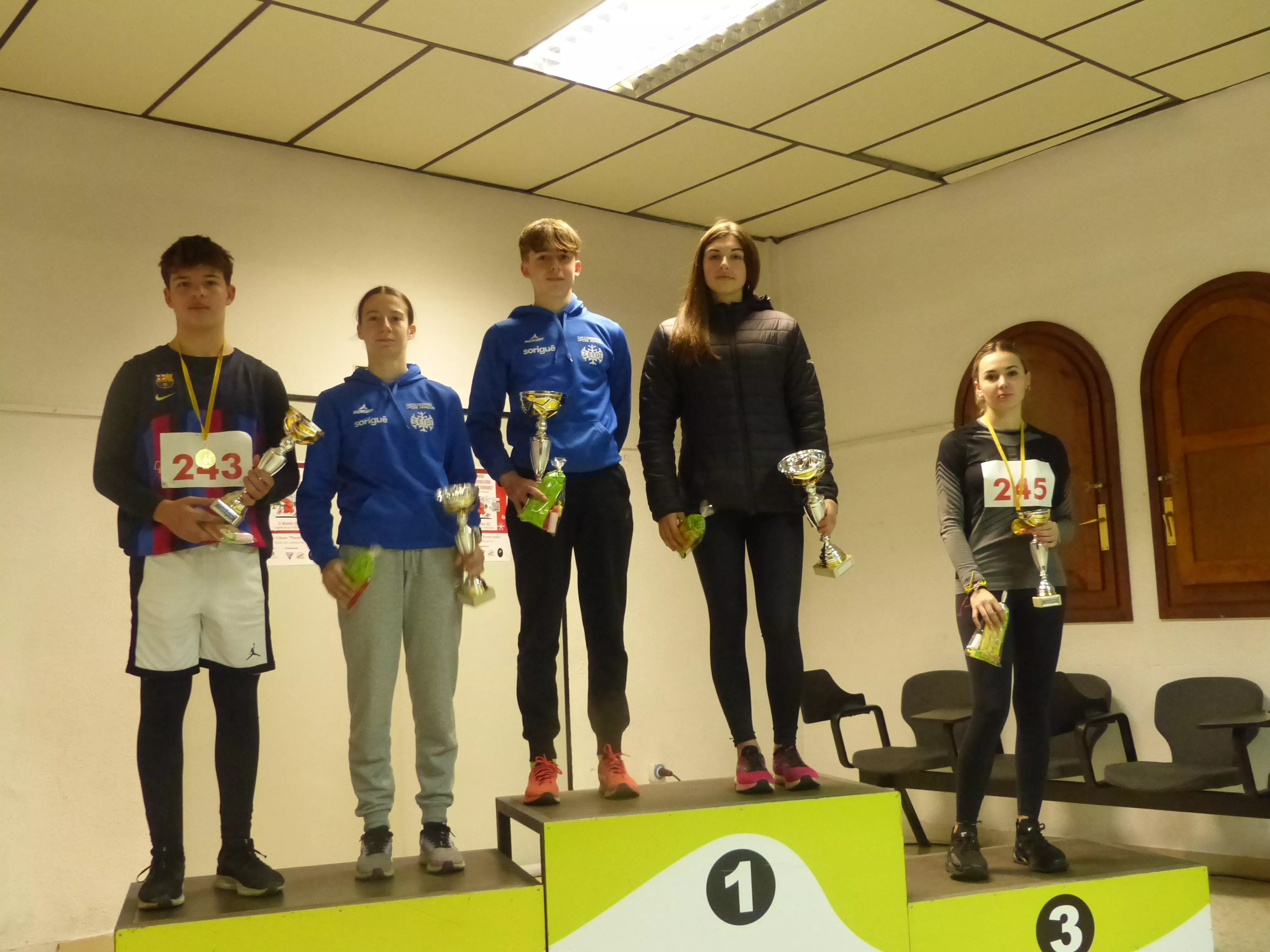 Podio cadete masculino y femenino. Foto: Andrés Alcaraz