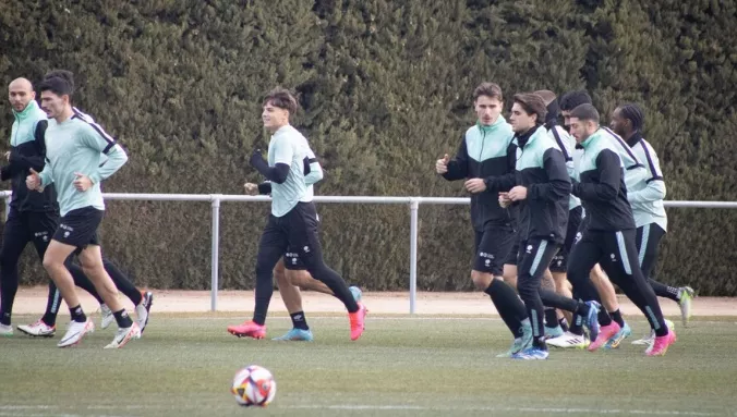 Un entrenamiento de la SD Huesca.
