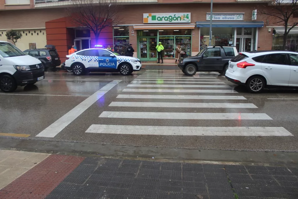 Lugar del accidente en la calle Teruel
