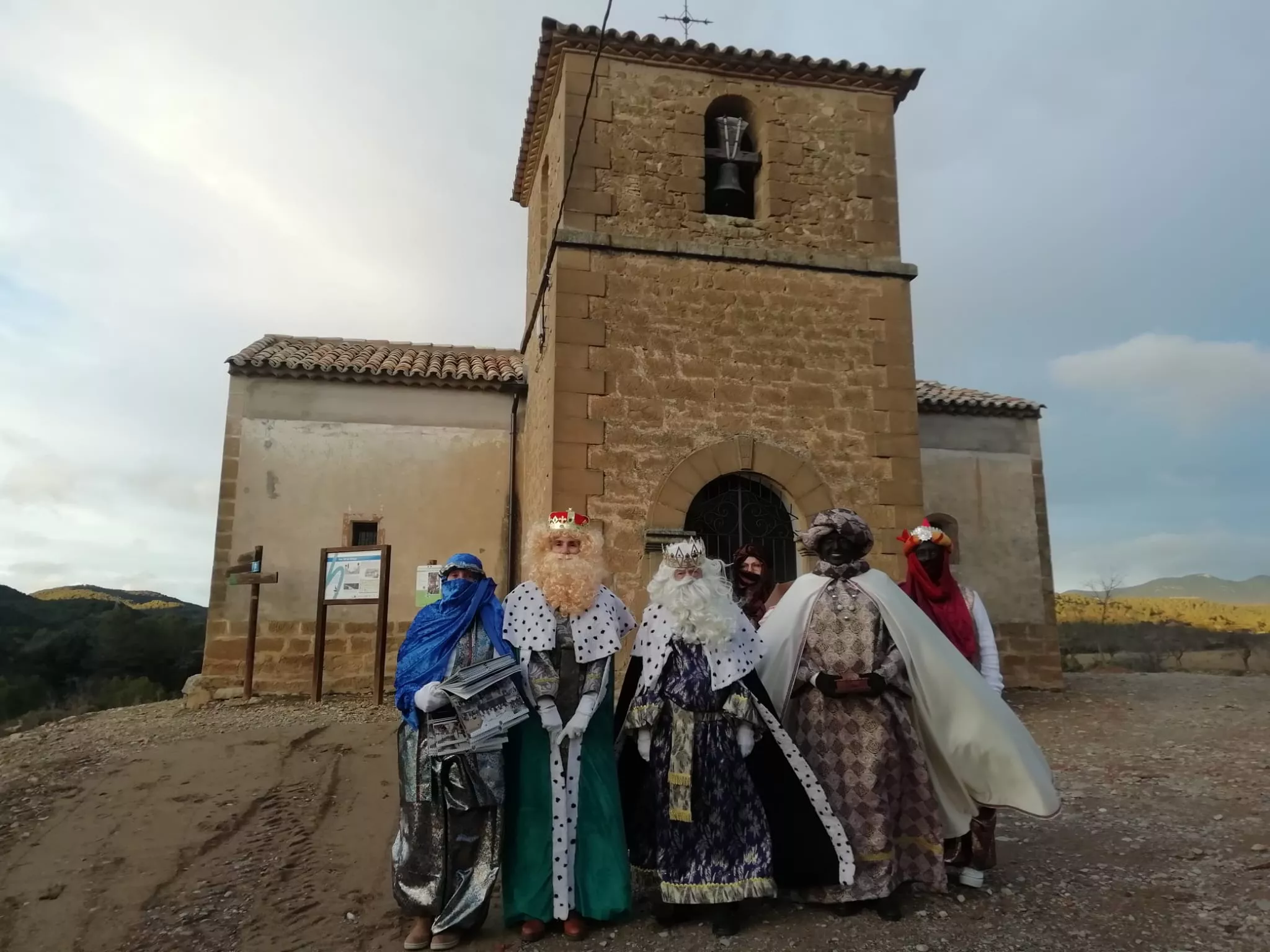 Los Reyes Magos en el municipio de Biscarrués. Fotos Lola Giménez