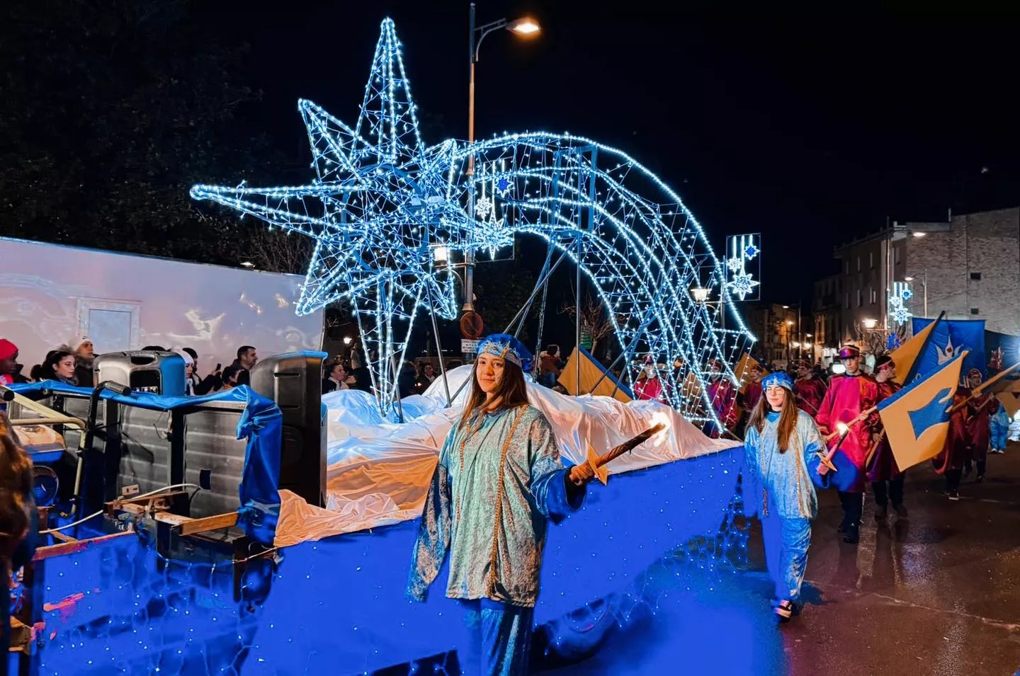 Reyes Magos en Binéfar. Foto Ayuntamiento de Binéfar