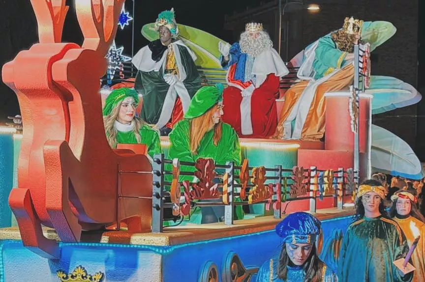 Reyes Magos en Binéfar. Foto Ayuntamiento de Binéfar