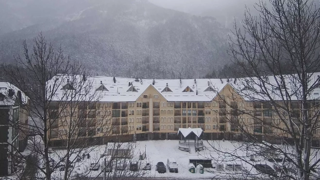 Canfranc en la mañana de este sábado.