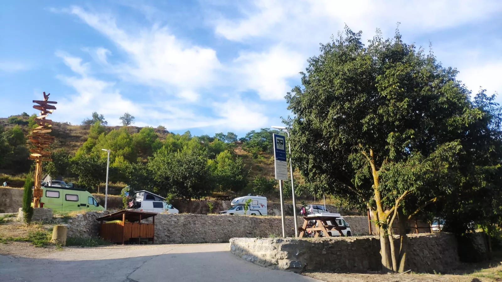 Área de autocaravanas de San Esteban de Litera.