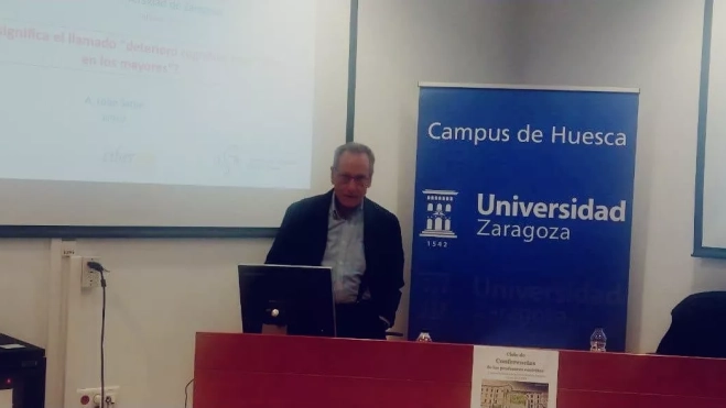 Antonio Lobo, en su reciente visita a Huesca.