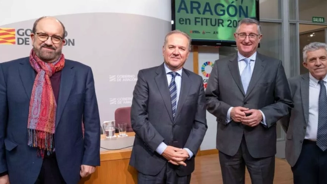 Barbacil, Moncada, Blasco y Samper, en la presentación de Fitur y Madrid Fusión.