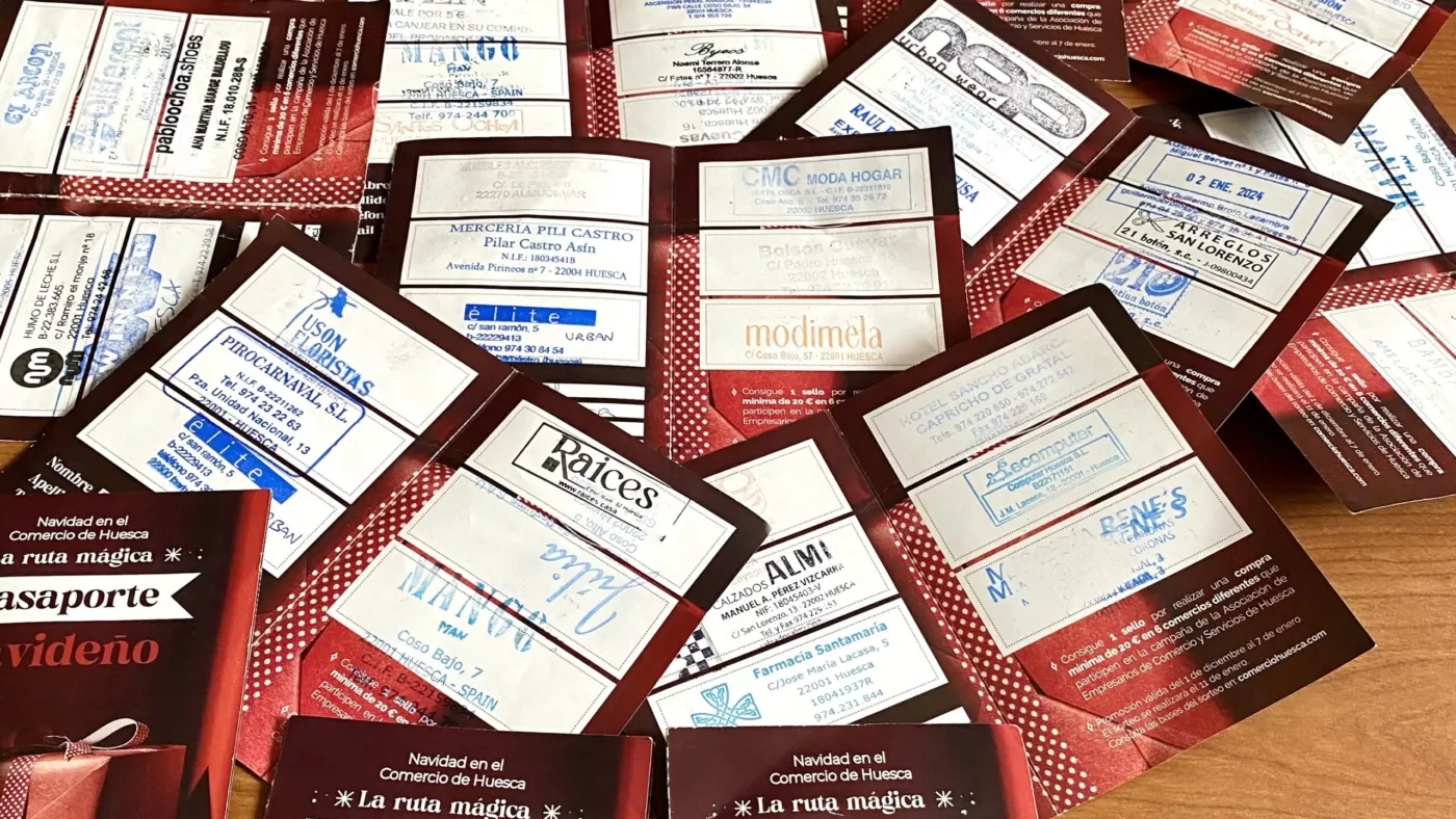 Pasaporte Navideño del Comercio de Huesca.