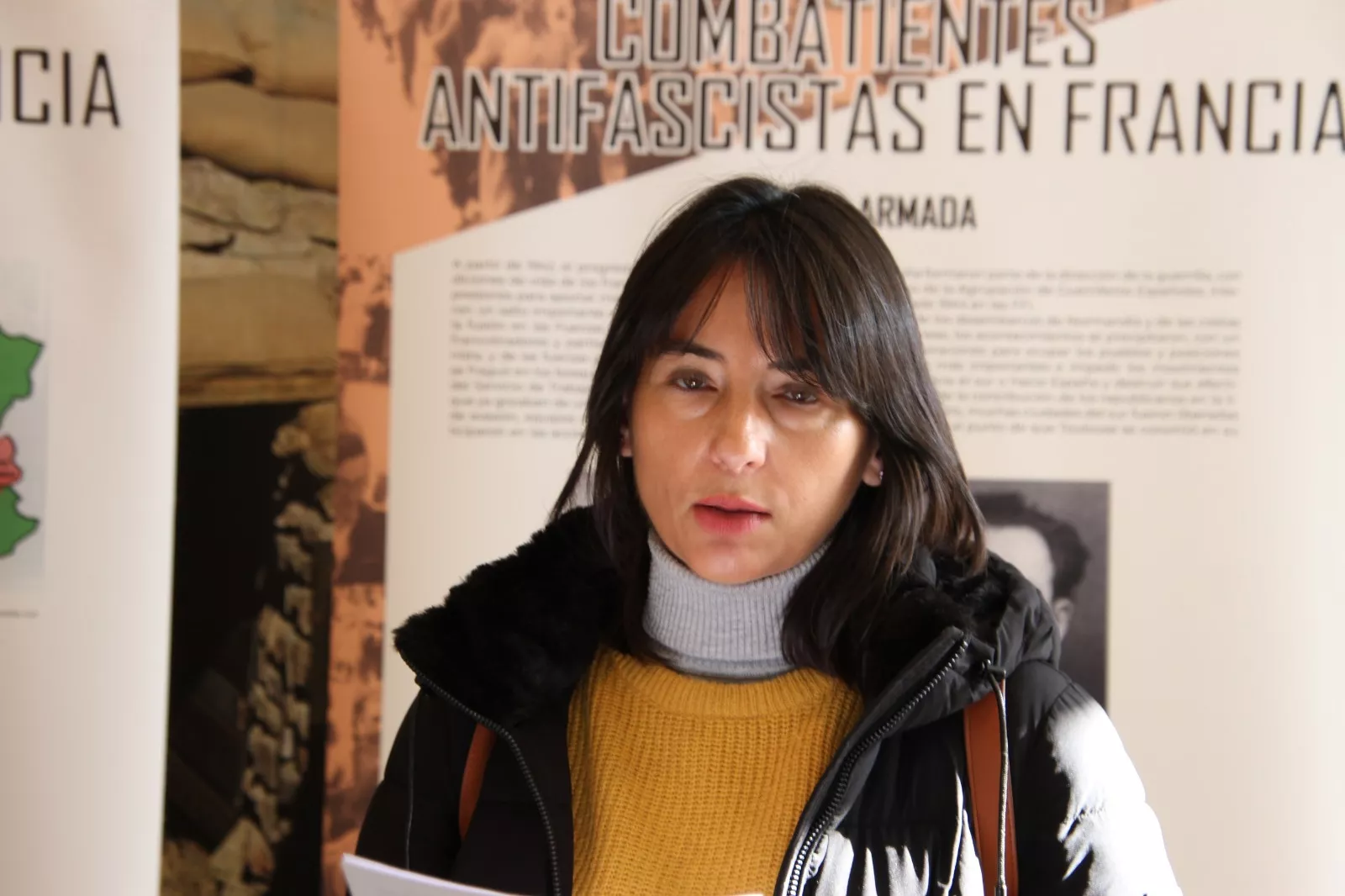 Exposición sobre republicanos españoles víctimas del nazismo en Robres. Foto Carlos Neofato 