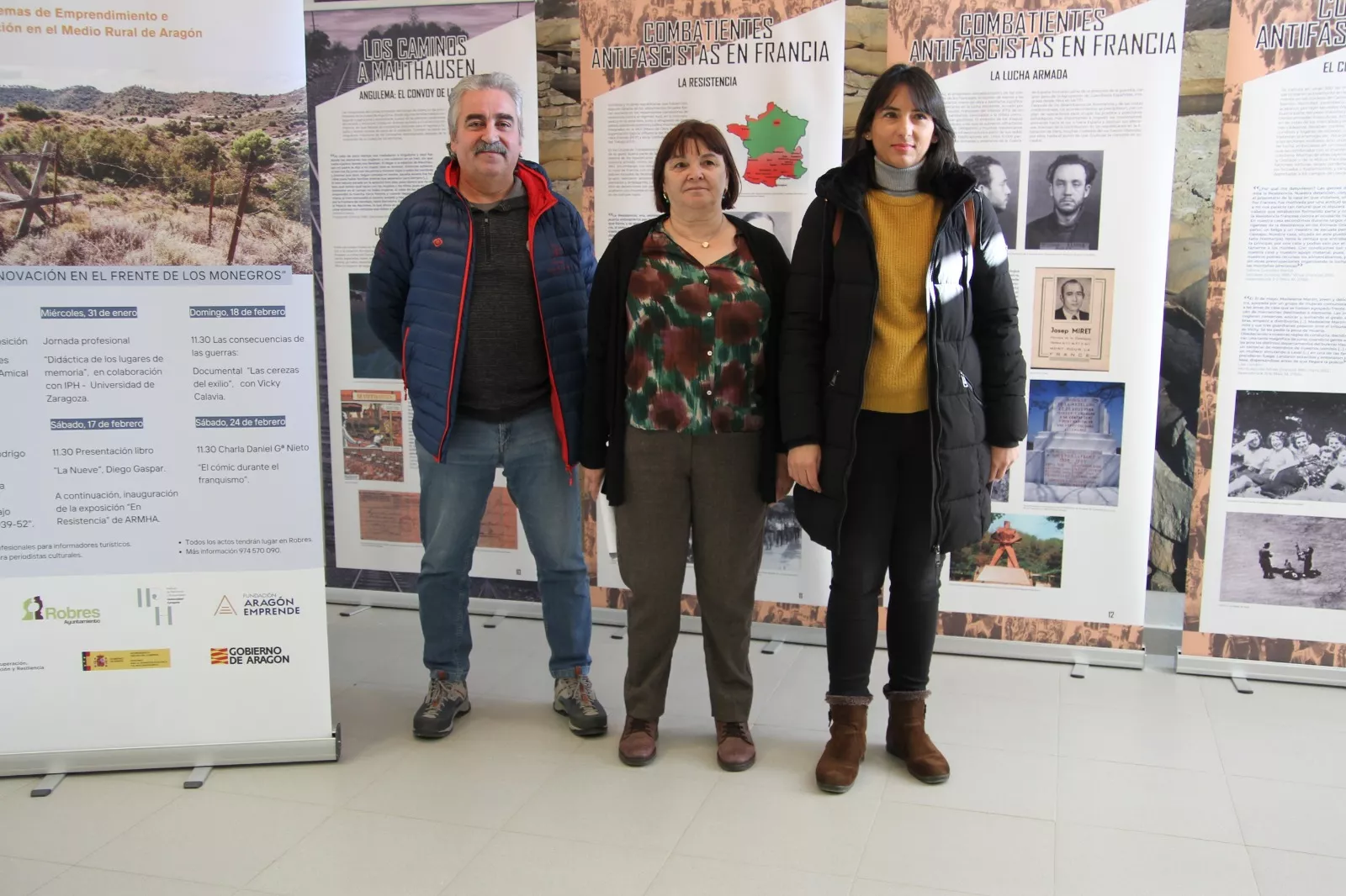 Exposición sobre republicanos españoles víctimas del nazismo en Robres. Foto Carlos Neofato 