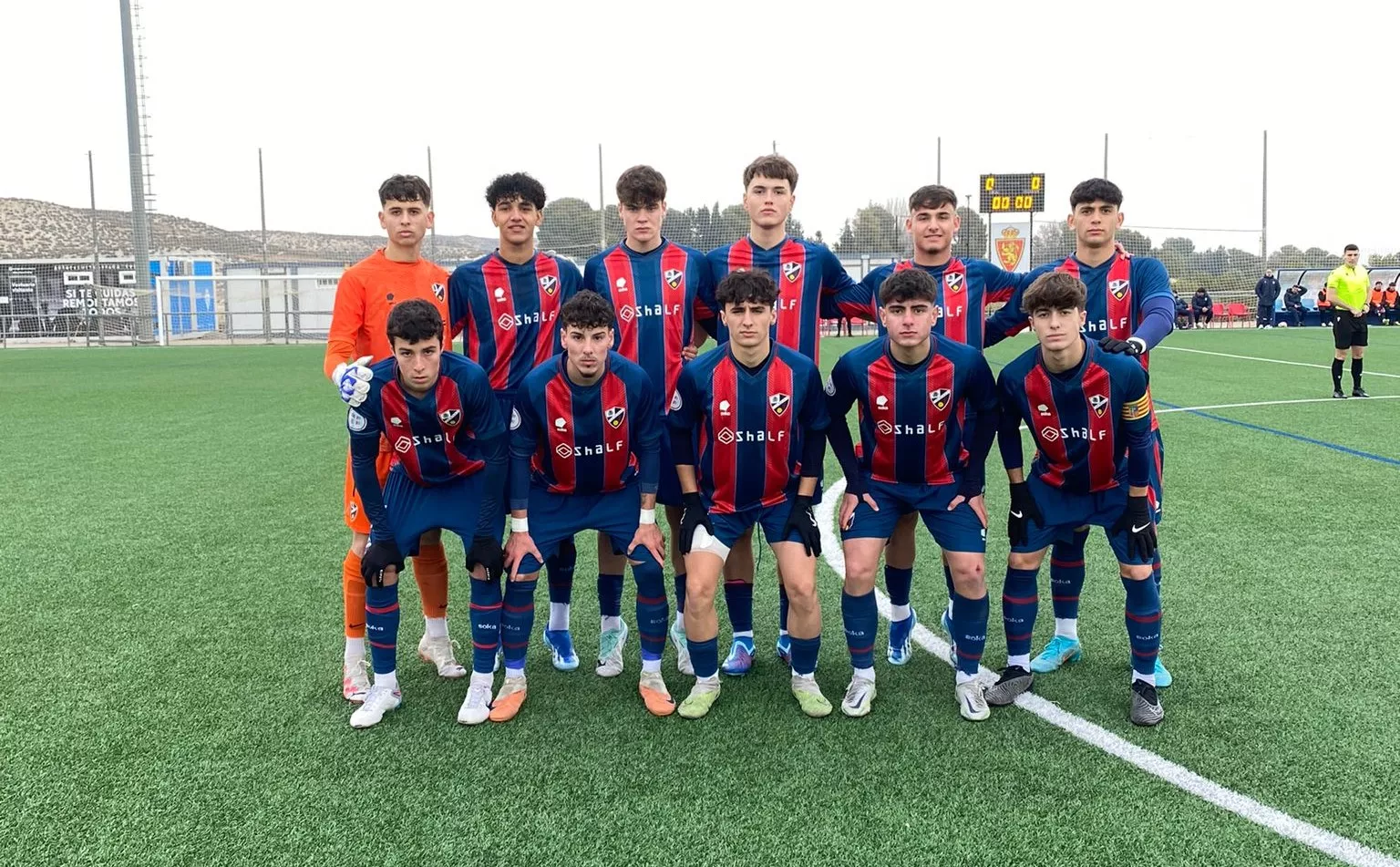 Once del Huesca en su visita al Real Zaragoza el pasado sábado.