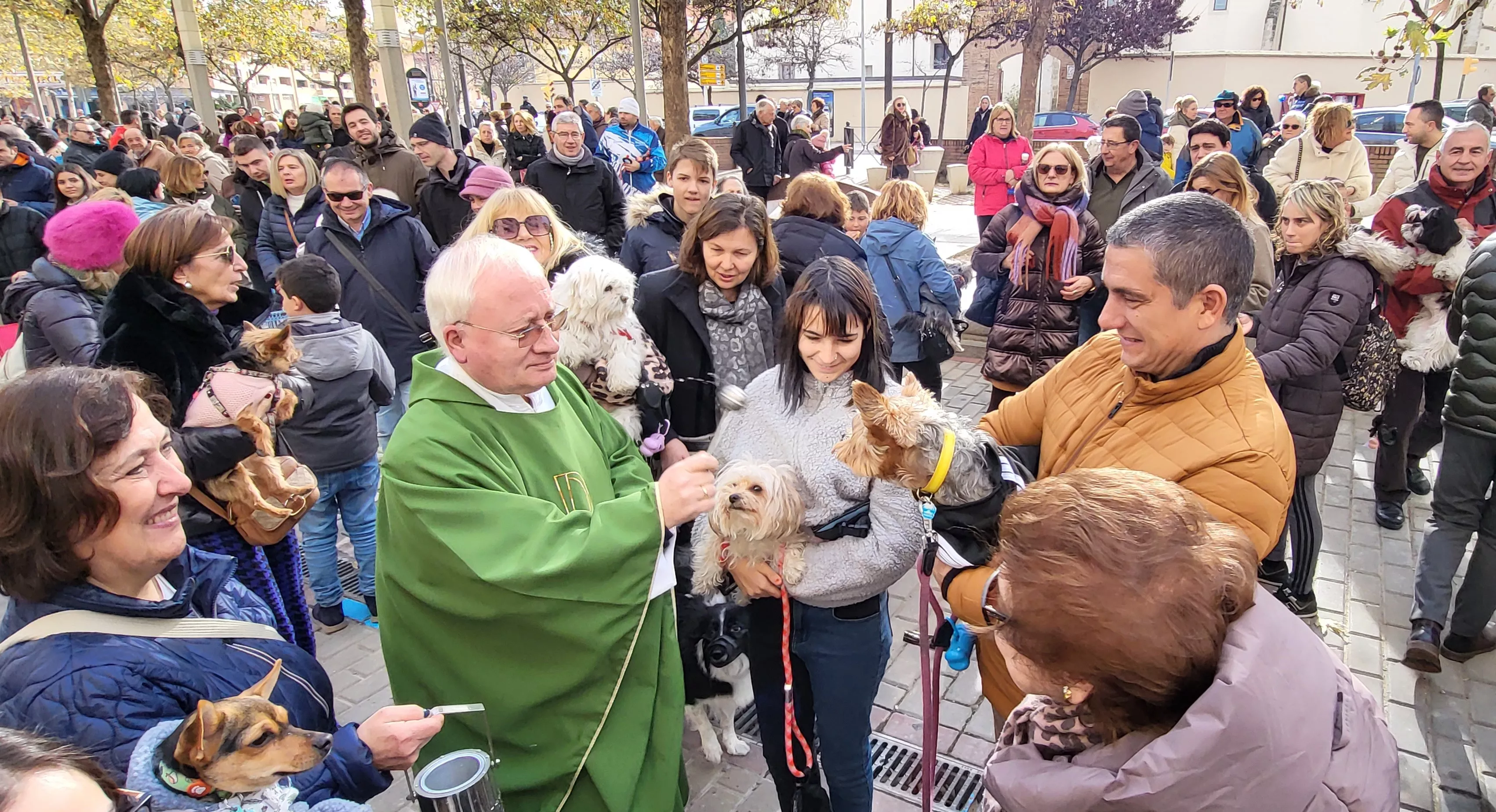 Tradicional bendición de animales por San Antón en Huesca. Foto: Mercedes Manterola