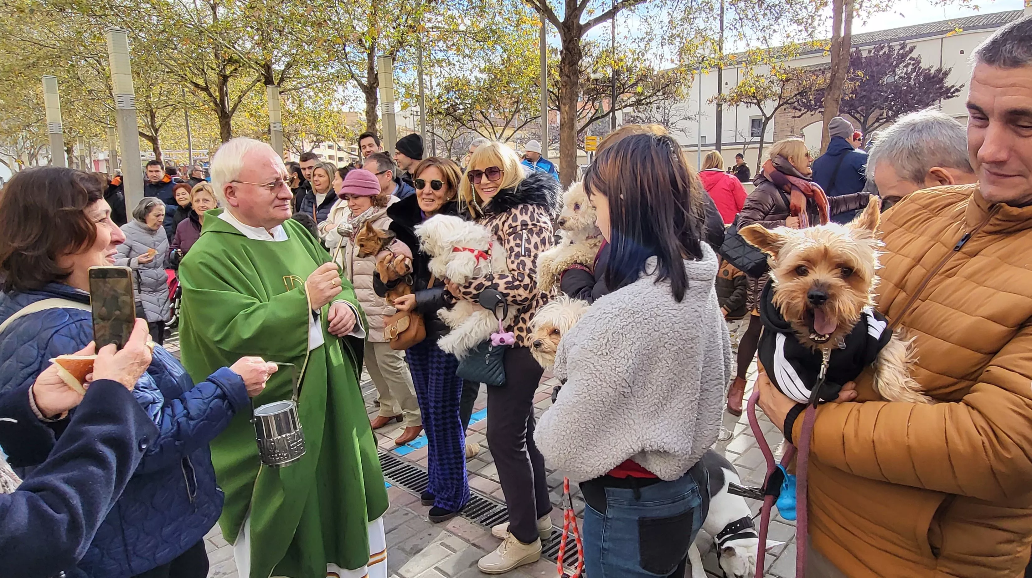 Tradicional bendición de animales por San Antón en Huesca. Foto: Mercedes Manterola