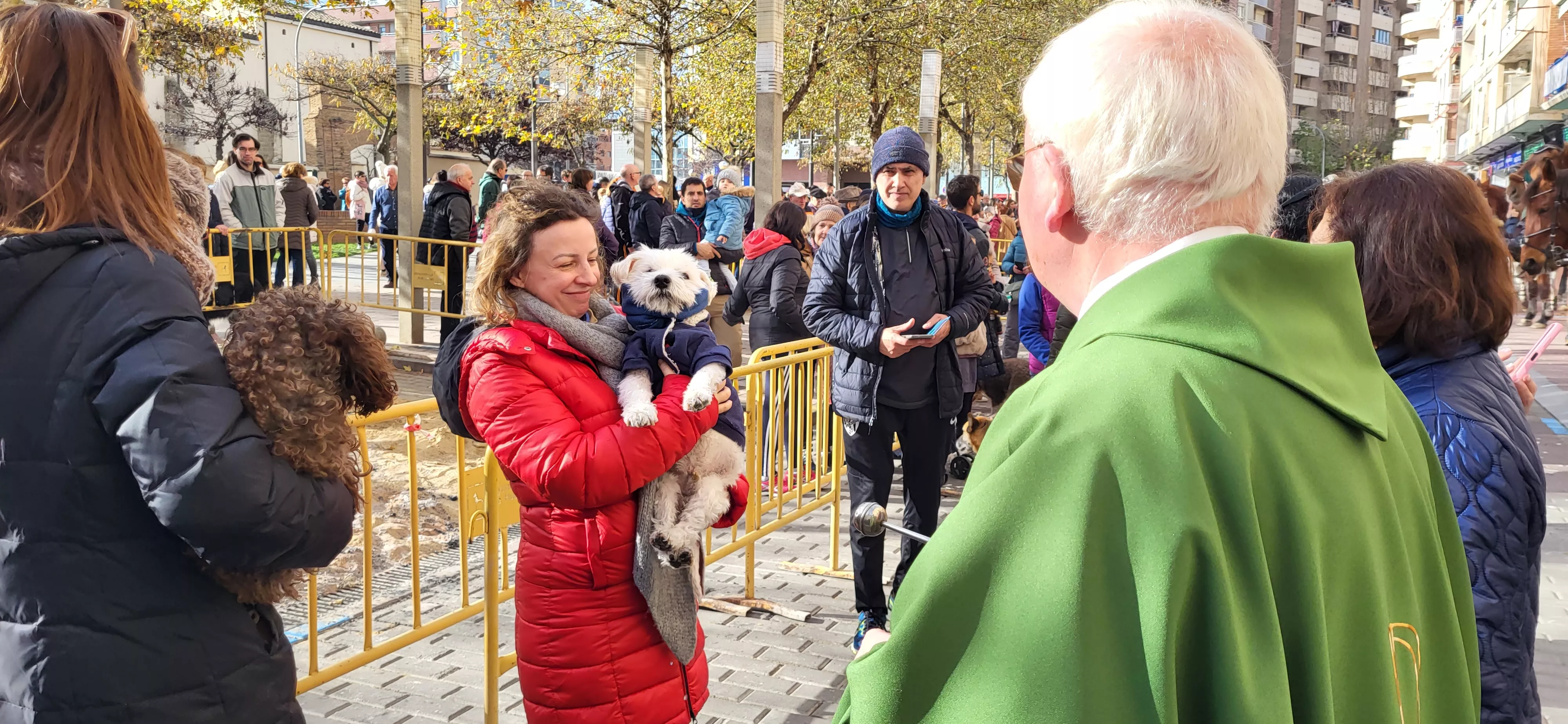 Tradicional bendición de animales por San Antón en Huesca. Foto: Mercedes Manterola